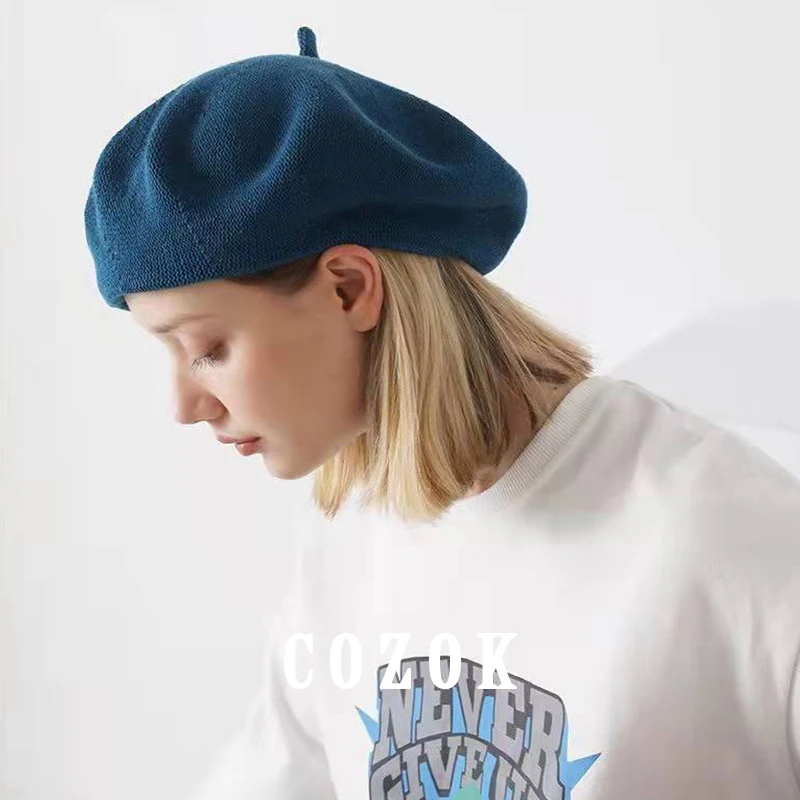 Новинка стильные женские вязаные береты Классные модные элегантные художника