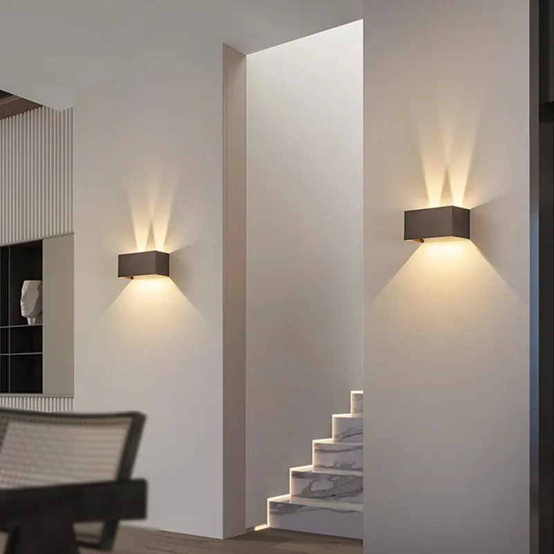 Led Wall Lamp Outdoor Modern Outdoor Wall Light Home Waterproof Balcony Corridor Double Hotel Decoration 24W Ajustable
