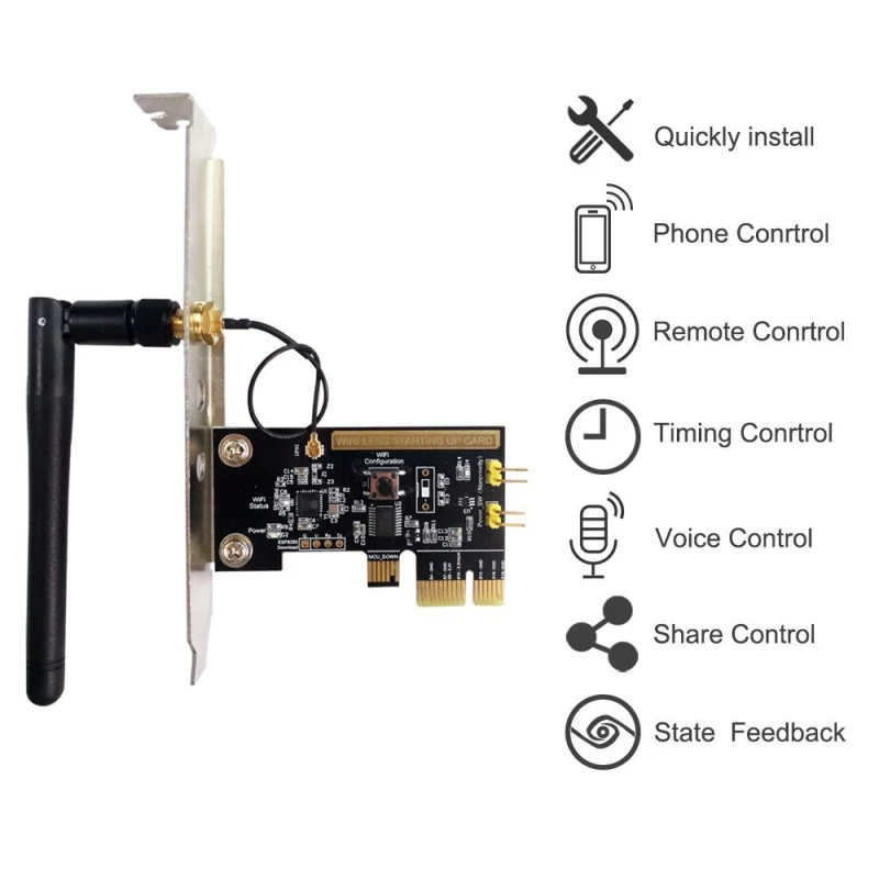 

Ewelink Smart Computer Wifi Switch Remote Boot Telecommuting PC Startup Card Pci Power On Work With Alexa Google Yandex Alice