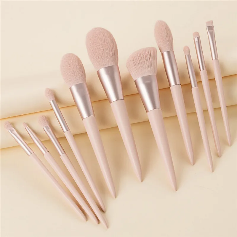 

Pink Makeup brushes set Professional Natural goat hair brushes Foundation Powder Contour Eyeshadow Make up brushes for cosmetics
