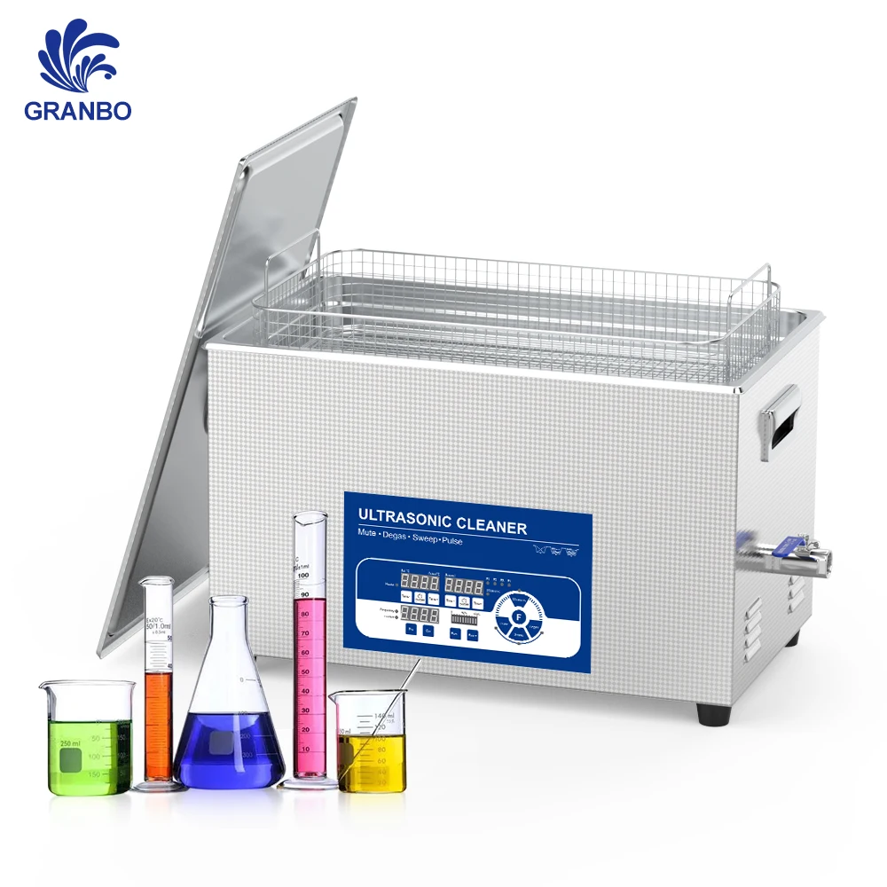 Фото Ультразвуковая цифровая мойка Granbosonic 22 л с импульсной высокочастотной технологией 40/68/80/120 кГц, бесшумная конструкция для очистки оборудования №4