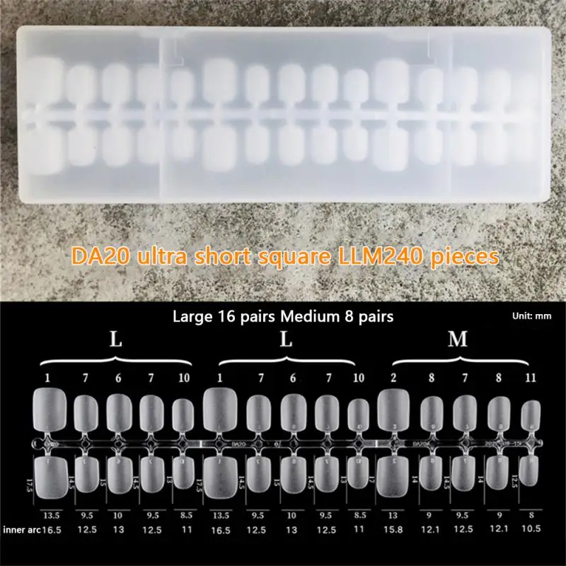 

Прозрачный матовый чехол для ногтей, 240 шт. в коробке