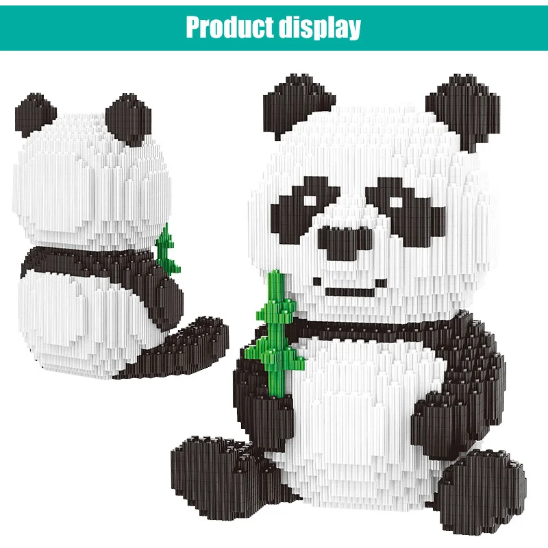 

3689pcs DIY Assemable Panda Mini Blocks Educational Animal Toys for Children Building Blocks Model Bricks