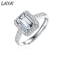 laya certified radiant cut moissanite engagement 1ct 2ct colorless vvs diamond proposal ring 925 sterling silver wedding jewelry
