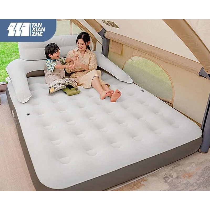 

Camping Equipment Inflatable Mattress Inflatable Pump Natural Hiking Sleeping Mat Three Person Pillow Bag Portable for Sleeping