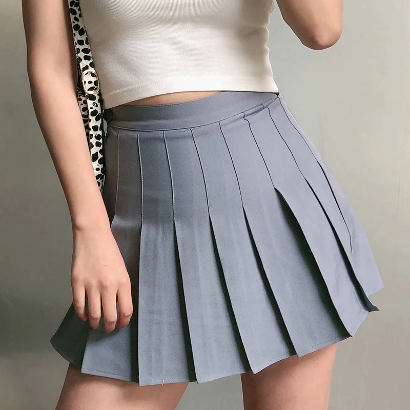 

Vintage Preppy Style A-line Pleated Skirt Summer High Waist Aesthetic Chic Faldas Female Streetwear Harajuku Y2k Mini Skirts