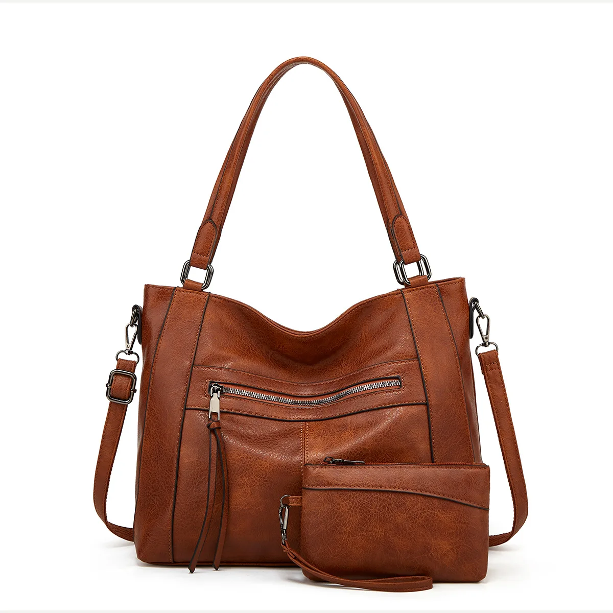 

2023 Vintage Trendy Shoulder Bag For Women Hight Quakity Soft Leather Handbag Large Capacity Ladies Tote Bag Female Side Sac