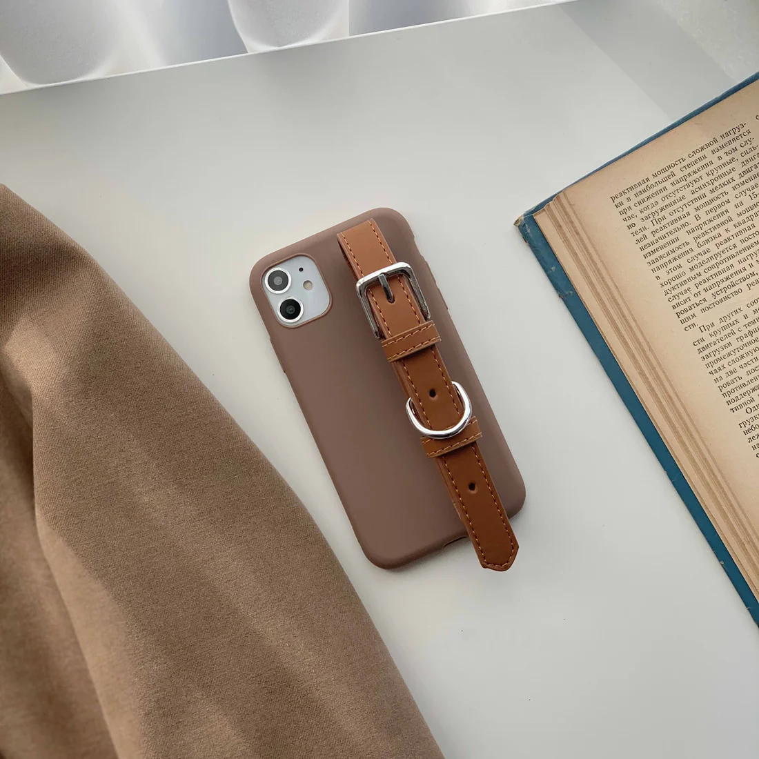 Чехол с кожаным и силиконовым браслетом для Samsung Galaxy совместим моделями A13 A23 A33 A53