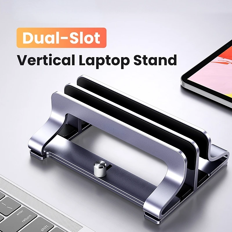 

Office Vertical Laptop Stand Holder Foldable Aluminum Notebook Stand Laptop Tablet Stand Support For Macbook Air Pro PC 17 inch