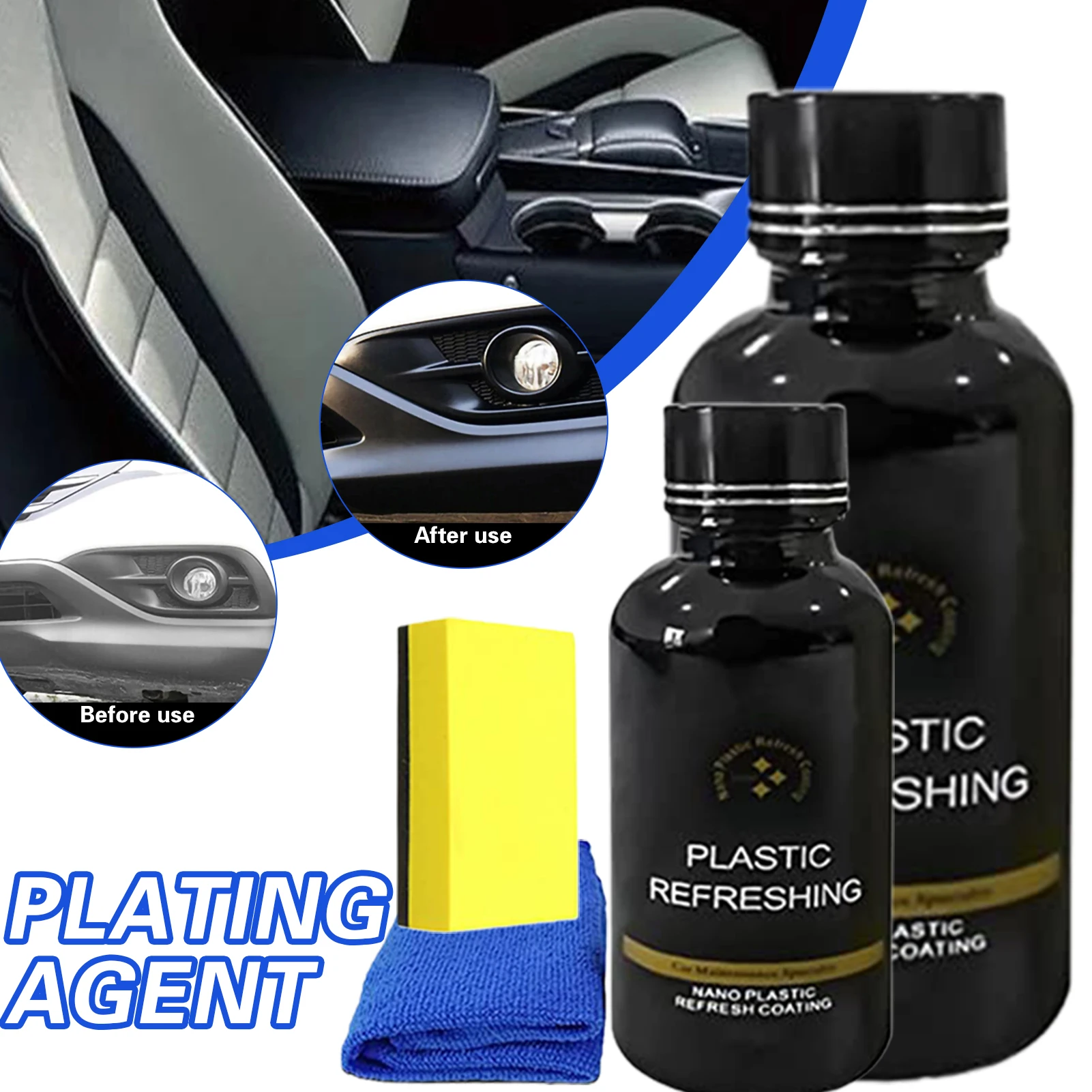 

Средство для очистки интерьера автомобиля, средство для ремонта пластиковых деталей для автомобиля, средство для очистки прозрачного покр...