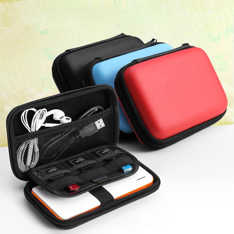 

Cable Storage Pack Bag Organizer EVA Hard Shell Mobile Hard Disk Power Pack Earphone Data Cable Multipurpose Digital Accessories