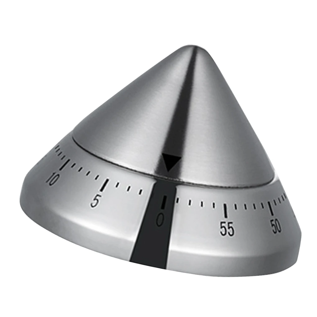 

Кухонный таймер из нержавеющей стали, кухонный таймер обратного отсчета, Ручной таймер обратного отсчета для приготовления пищи, 60 минут, б...