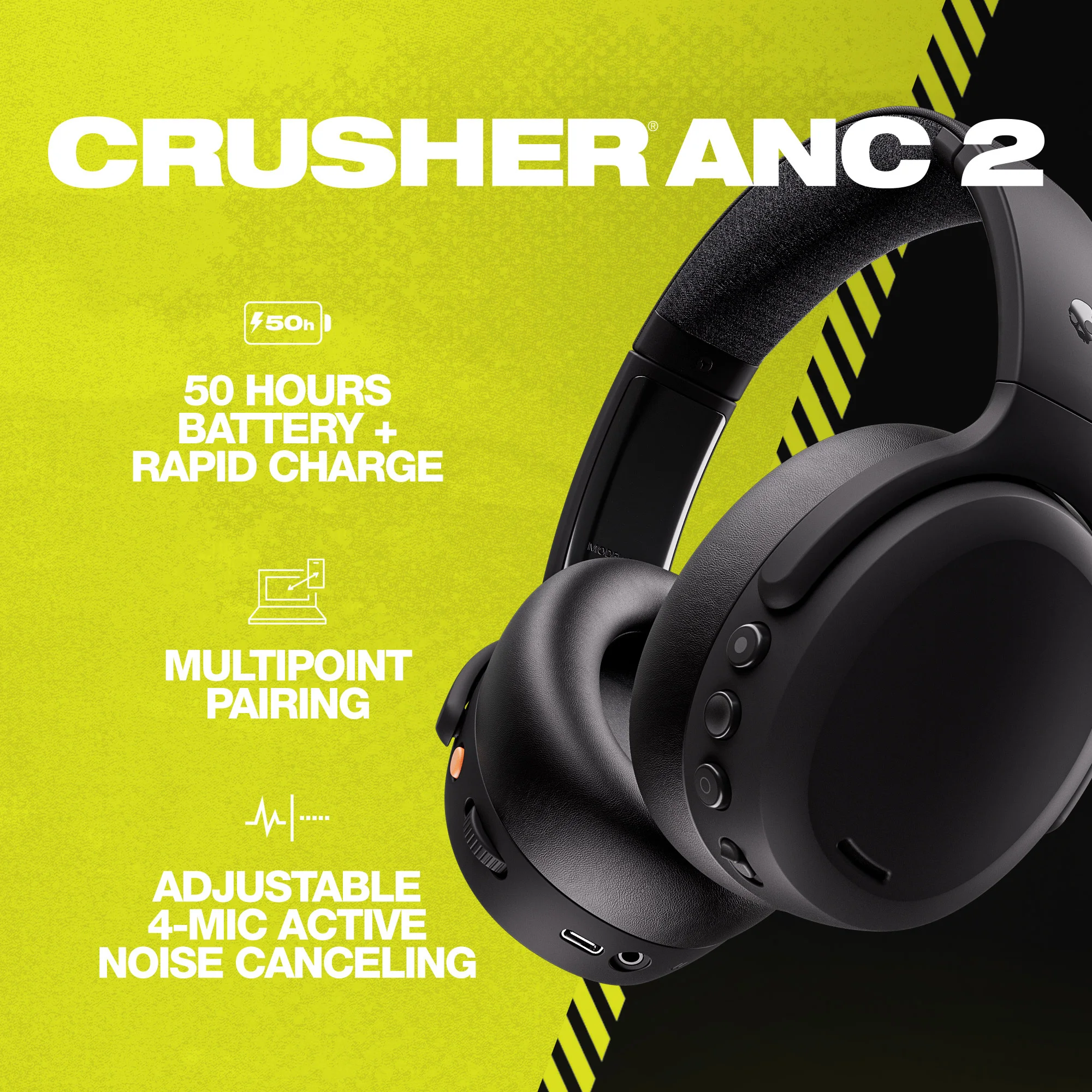 Выбор наушников Skullcandy Crusher ANC 2 наушники с шумоподавлением и микрофоном сенсорные