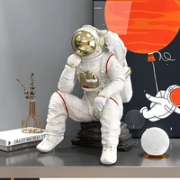 modern art resin astronaut statue figurine desk decor home fashion space man decoration sculpture crafts accessories ornaments