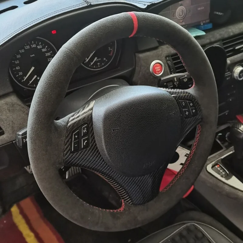 Износостойкий замшевый чехол на руль автомобиля заказ для BMW M Sport M3 E90 E91 E92 E93 E87 E81