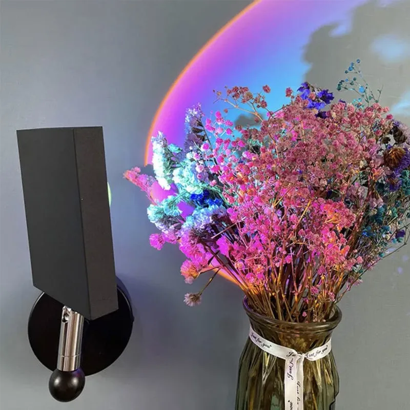 

Modern INS Sunset Style Atmosphere Wall Lamp Projection for Bedroom Bedside Background