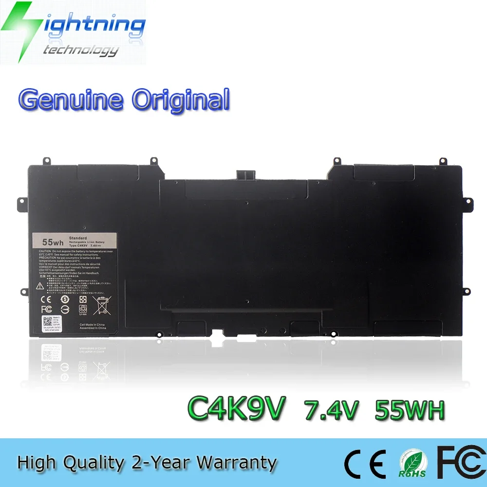 Новый оригинальный аккумулятор для ноутбука C4K9V 7 4 В 55 Втч/47 Втч серии Dell XPS 13 9333 L322X