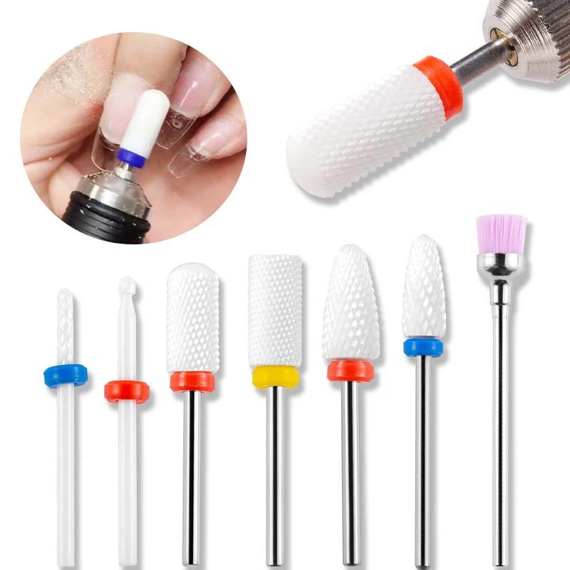 

7PCS Nail Drill Bits Tungsten Electric Manicure Drills For Machine Milling Cutter Nail Pedicure Accessories Tools