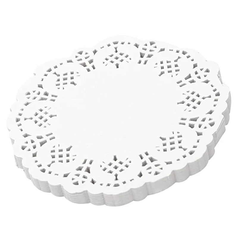 

Lace Doilies Paper 100 Pcs,4.5 Inch Decorative Round Placemats,Liners For Cake,Desserts Baked Treat Tableware Display