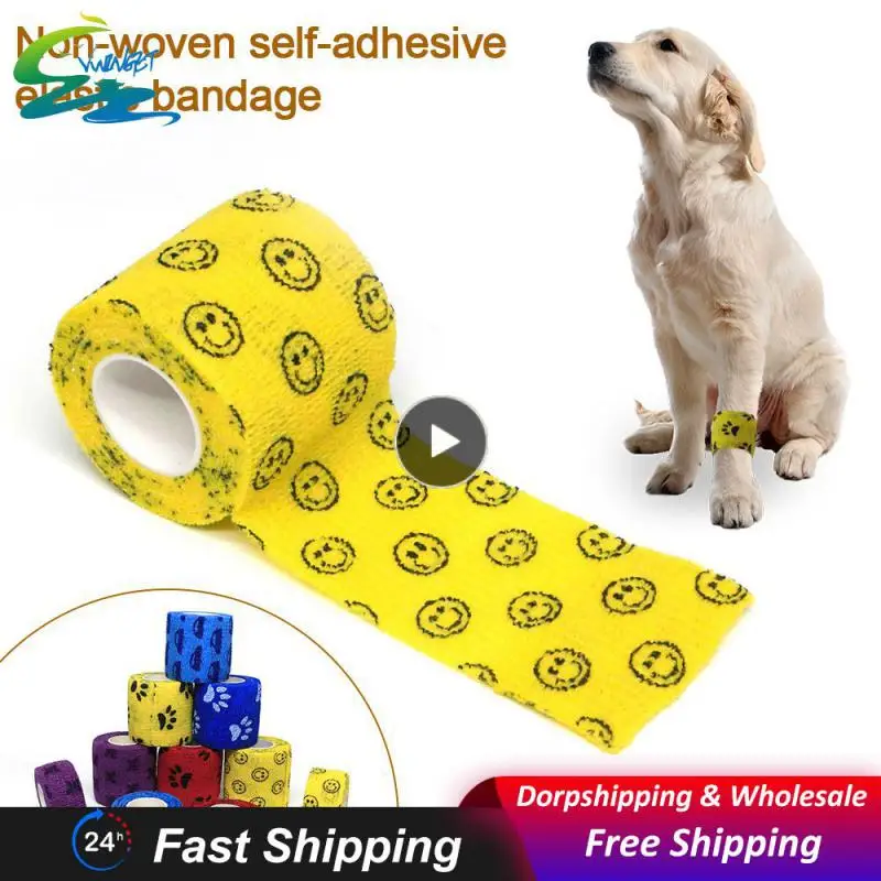 

1~10PCS Outdoor Cartoon Non-woven Self-adhesive Elastic Bandage Camouflage Waterproof Multi-functional Bandage For First Aid 5CM