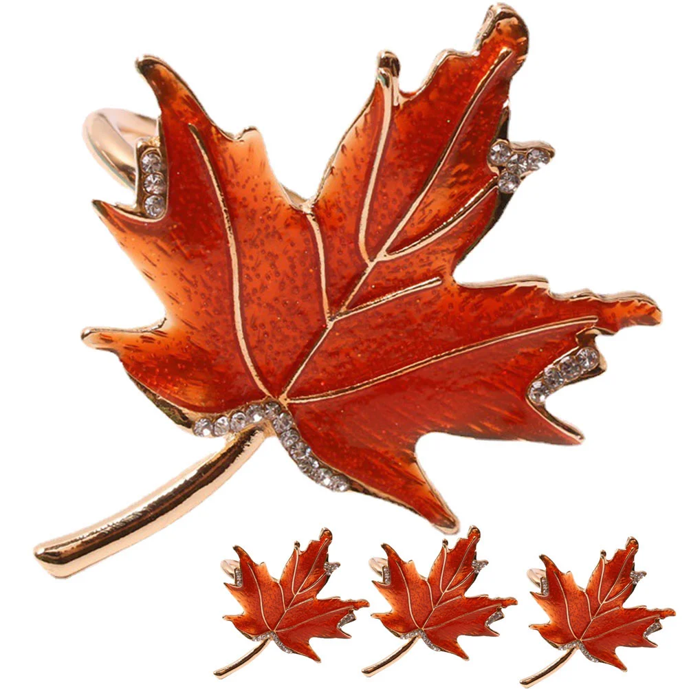

Napkin Ring Rings Holder Thanksgiving Table Buckle Decor Autumn Maple Christmas Fall Holders Harvest Leaf Serviette Party