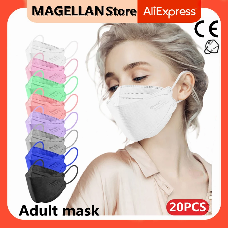 

20 шт., многоразовые маски для лица, для мужчин и женщин