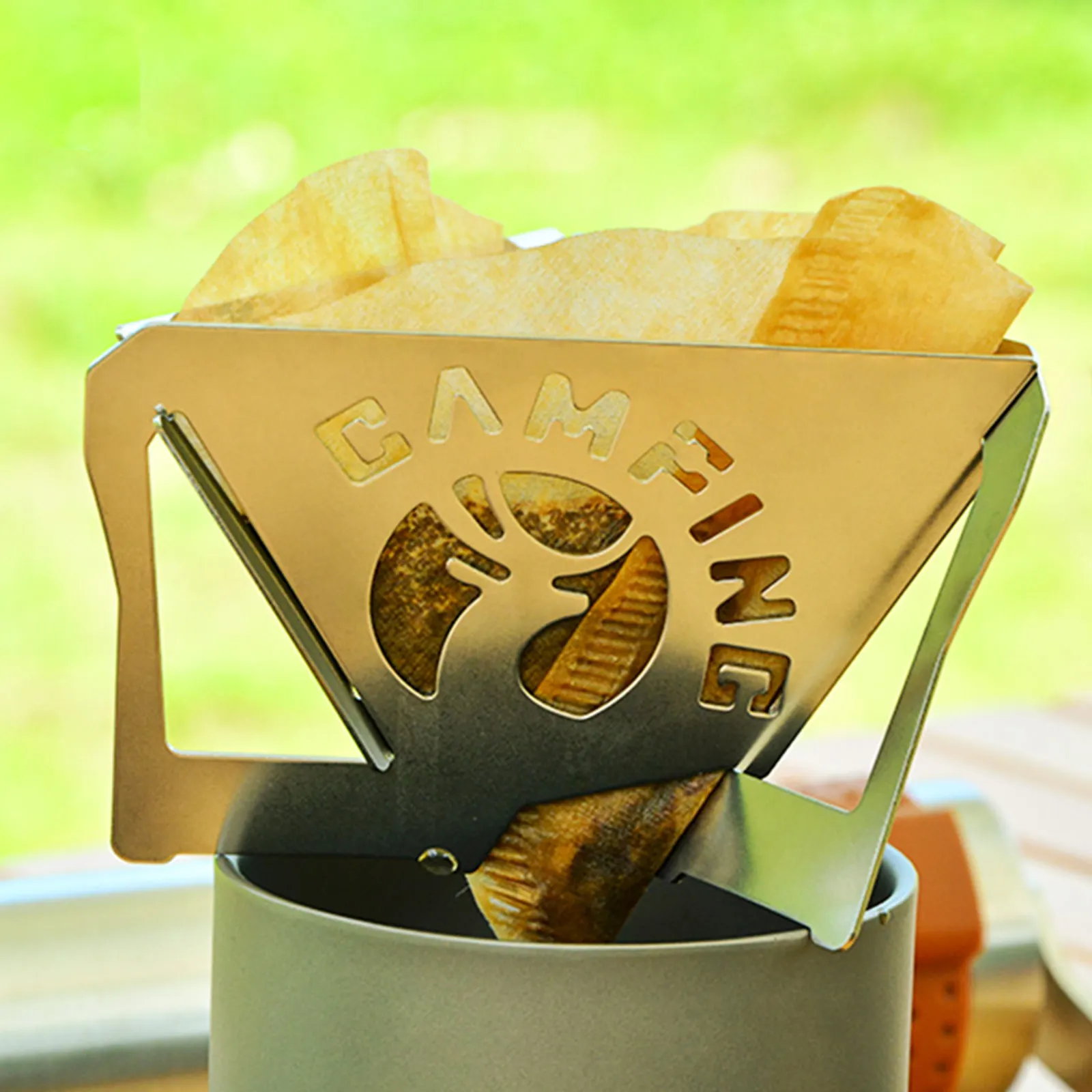 

Coffee Filter Foldable Coffee Dripper Filter Holder Maker for Traveling Picnic Hiking Fishing Rustproof Coffeeware