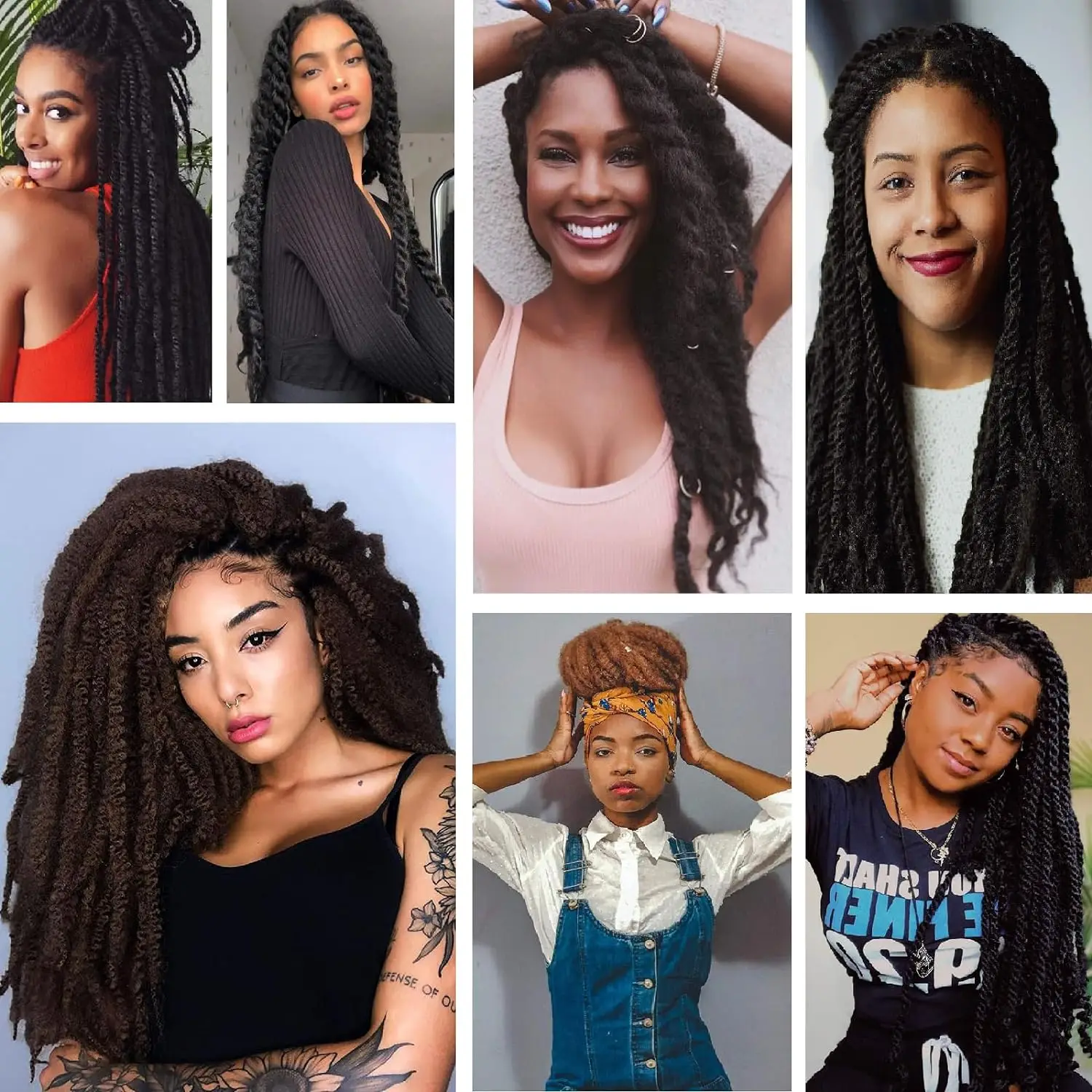 

Marley Braids Synthetic Crochet Braid Hair Kinky Curly Braiding Hair Afro Twist Hair Bulk Extensions Hair For Black Woman 18Inch