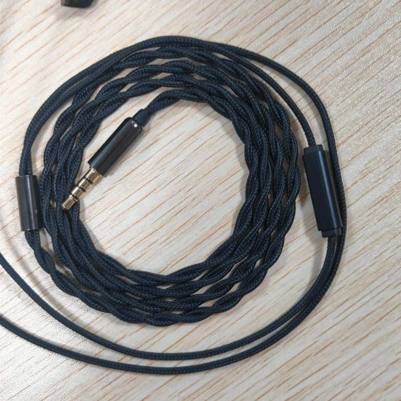 

XINHS 2-strand single crystal copper braided wire With microphone