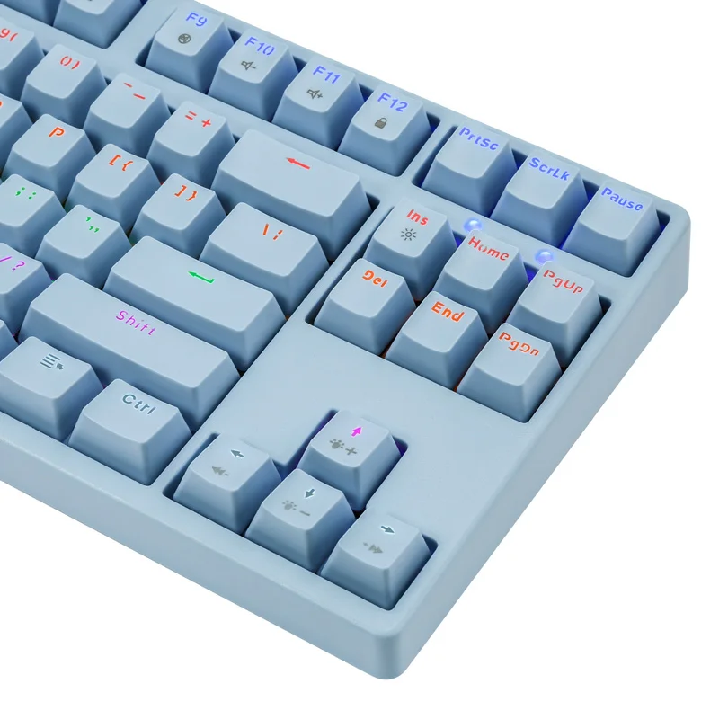 Механическая игровая клавиатура TKL компактный дизайн радужная светодиодная