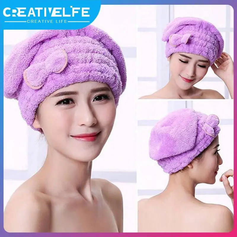 

Утолщенная супервпитывающая шапочка для мытья волос, быстросохнущая Женская шапочка для душа, супервпитывающее быстросохнущее полотенце на голову для дома
