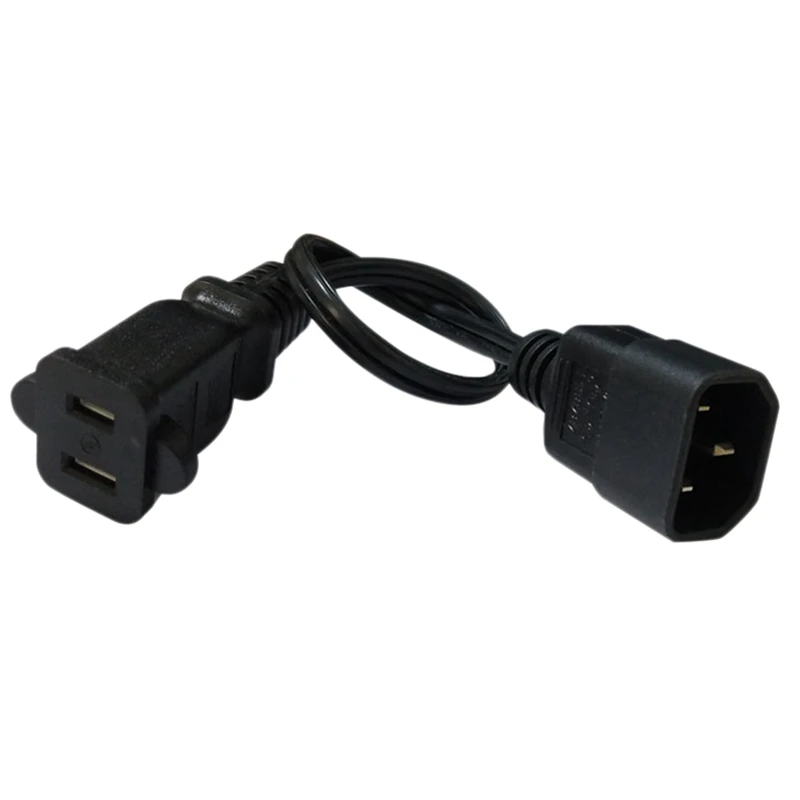 Штекер IEC 320 C14 в США 2-контактный гнездовой кабель адаптера питания Nema 1-15R 2P