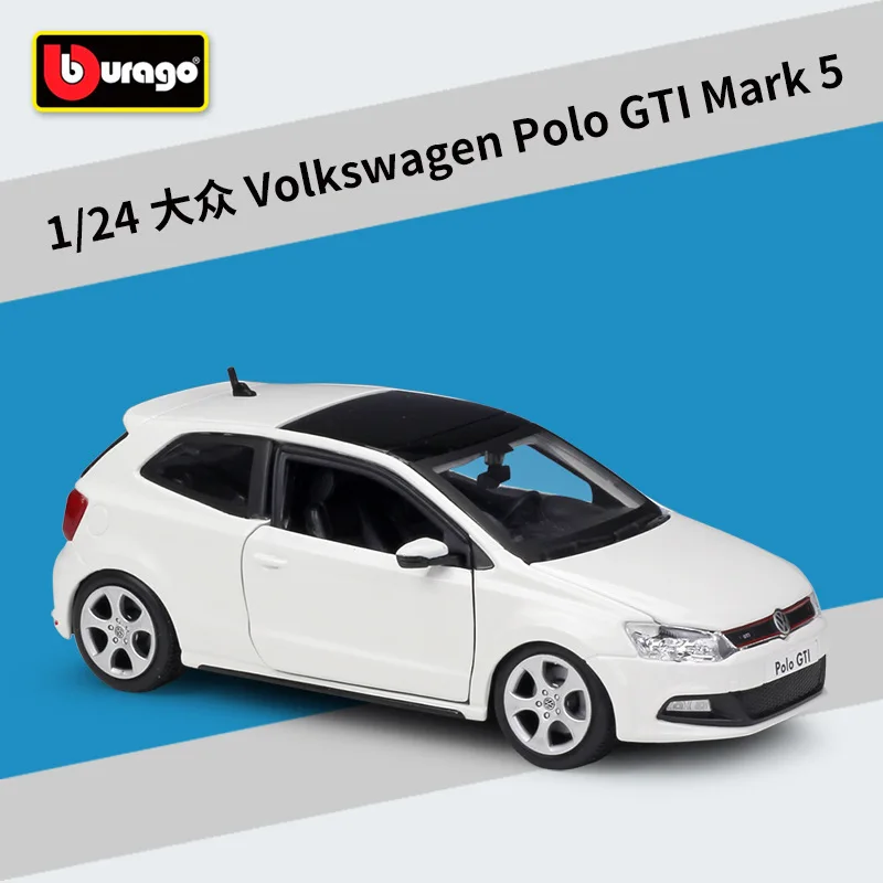 Модель автомобиля из сплава Bburago 1:24 Volkswagen POLO GTI MARK 5 коллекционная игрушка в
