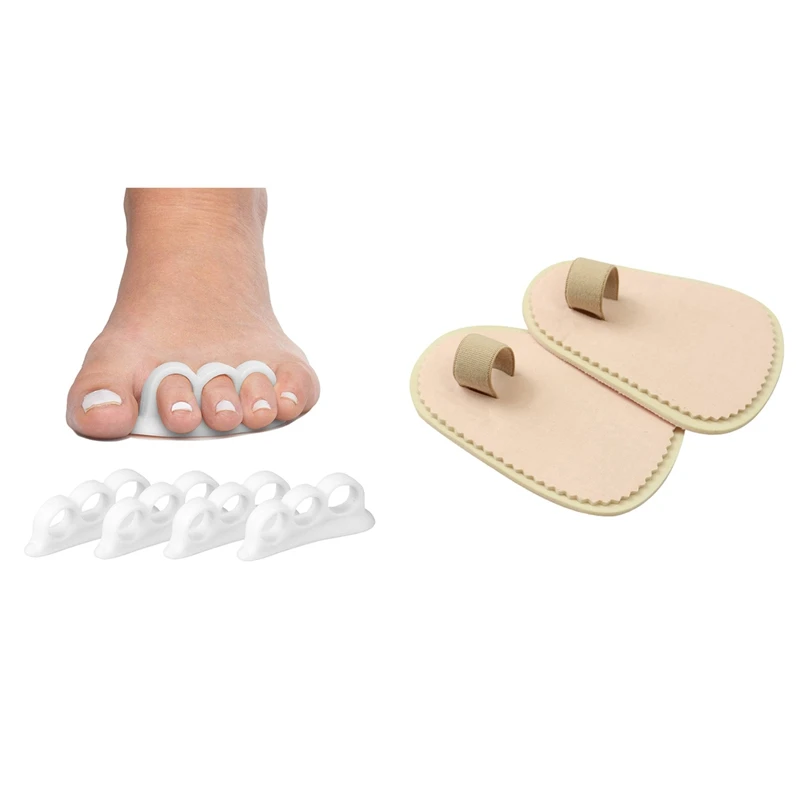 

Hammer Toe Straightener And Corrector 4 Pack Soft Gel Crests Splints With Toe Straightener-Joint Realign Cushion Brace