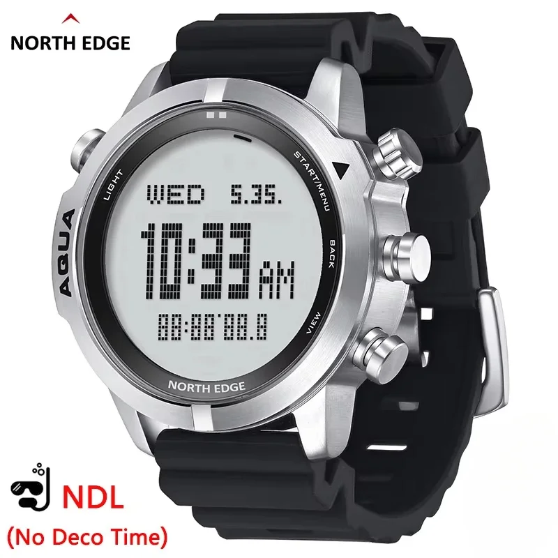 Фото NORTH EDGE AQUA уличные наручные часы мужские часы профессиональный дайвинг альтиметр барометр водостойкие часы с компасом для мужчин №1