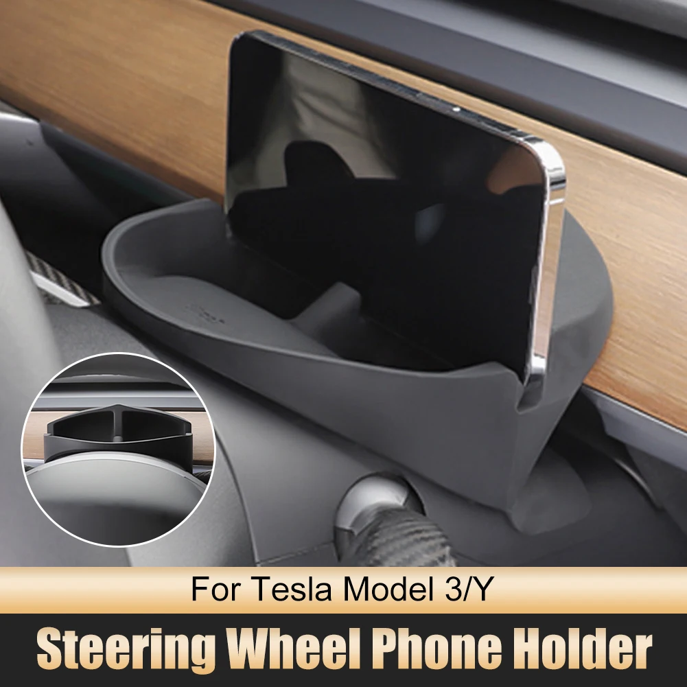 

Кронштейн для телефона на руль Tesla Model 3/Y, силиконовый чехол для хранения, держатель для телефона, коробка для хранения солнцезащитных очков, Внутренний органайзер