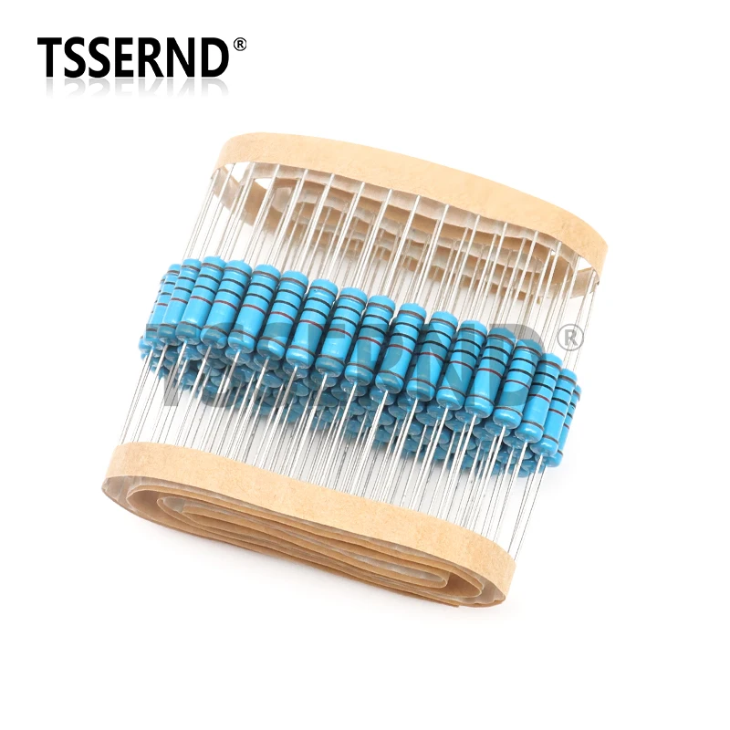 20 шт. Металлопленочный резистор 2 Вт 1% 0R - м 10 100 120 150 270 330 390 470 1K 2K 4 7K 10K 15K 22K 47K 100K 470K 1M