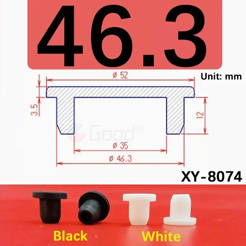 

Белые силиконовые резиновые уплотнительные заглушки, полые заглушки, торцевая заглушка, Т-образная пробка, пылезащитные заглушки, вставки для труб 6,8-51,3 мм