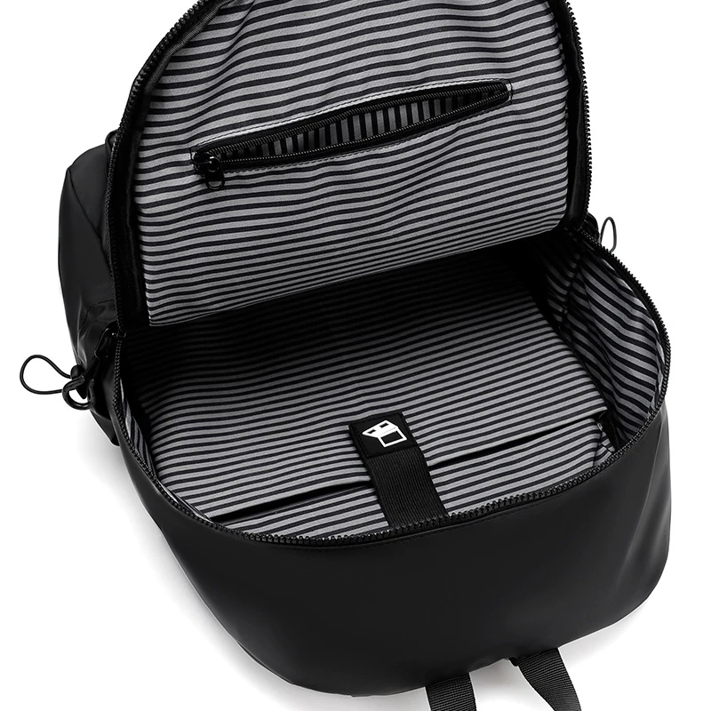 New Fashion Men Nylon Backpack Black School Bags for Teenger Boys 15.6 Inch Laptop Backpacks Male Business Thin Bag High Quality