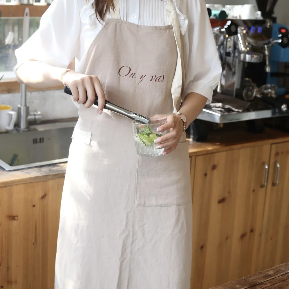 

Adjustable Sleeveless Kitchen Apron with Pocket Bar Shop Women Men Cooking Baking Grilling Apron Fashion Printed Cleaning Apron