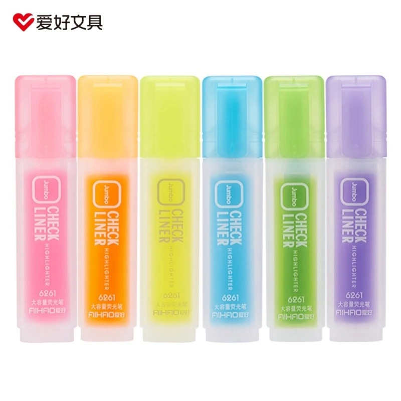 

12Pcs Aesthetic Highlighters Chisel Tip No Bleed Pastel Highlighter Set 6 Colors Optional Cute Highlighter Marker Pens