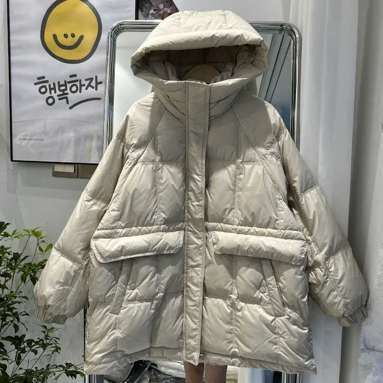 New Women Long Down Jacket Casual Style Autumn Winter Coats And Parkas Female Outwear