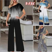 women jumpsuits summer overalls long carmen gypsy ruffles full suit female wide leg long playsuit holiday evening party jumpsuit