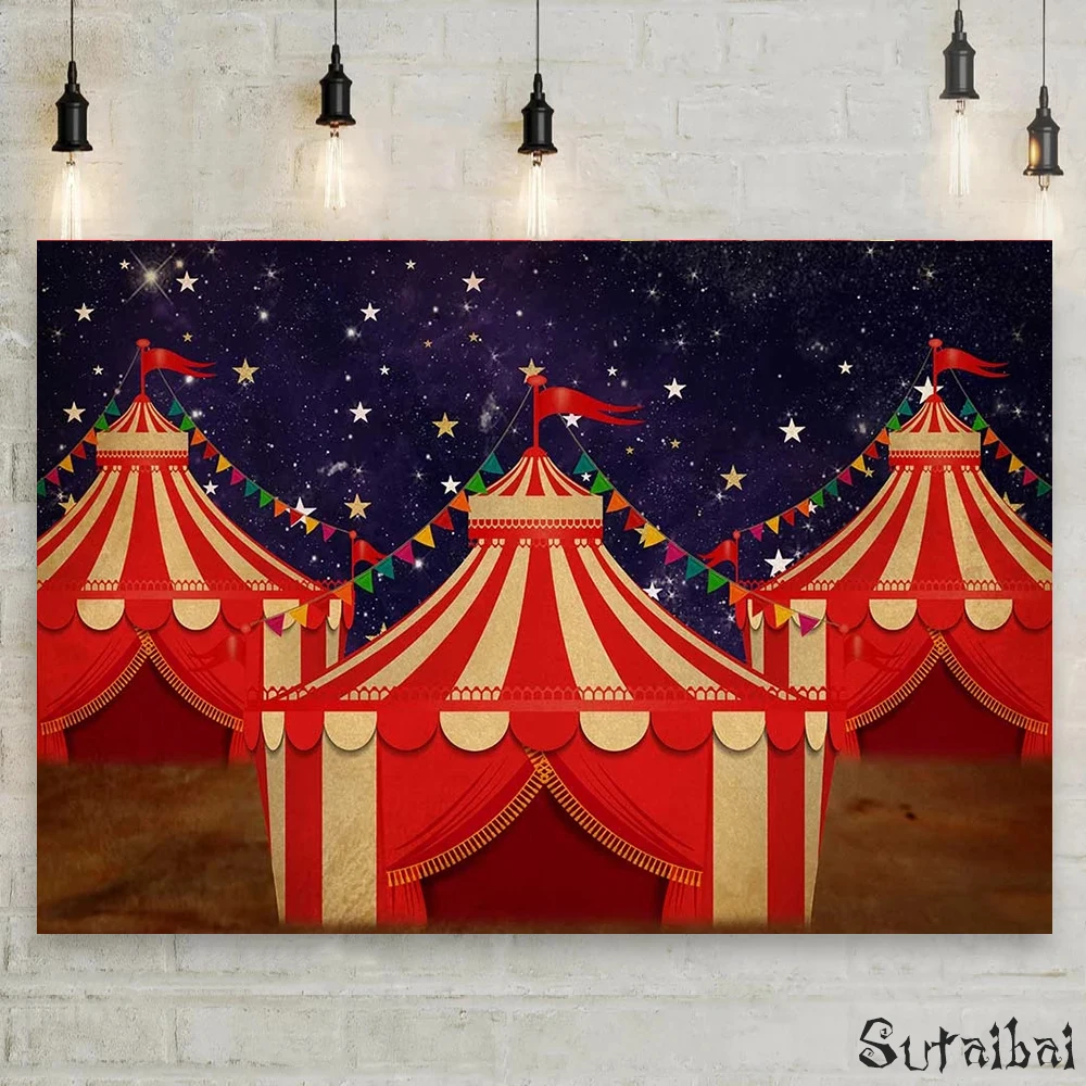 

Circus Theme Birthday Party Backdrop Newborn Children Portrait Photography Background Circus Carnival Baby Shower Photocall Prop