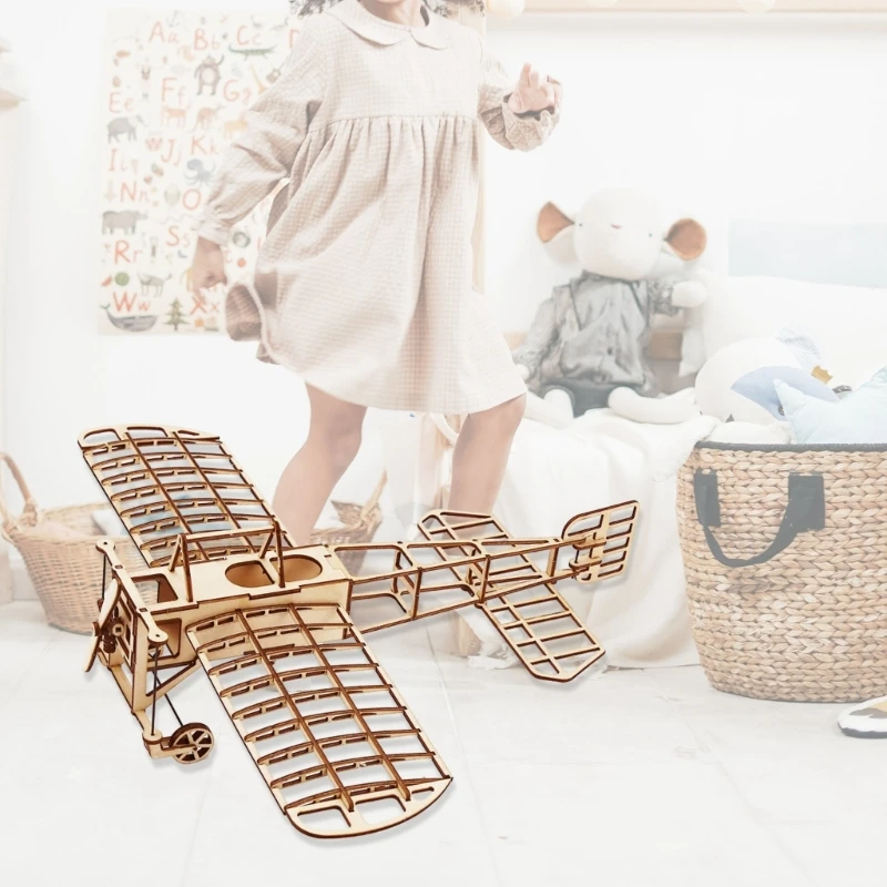 Игрушка для малышей поделки из дерева модель самолета игрушка-головоломка