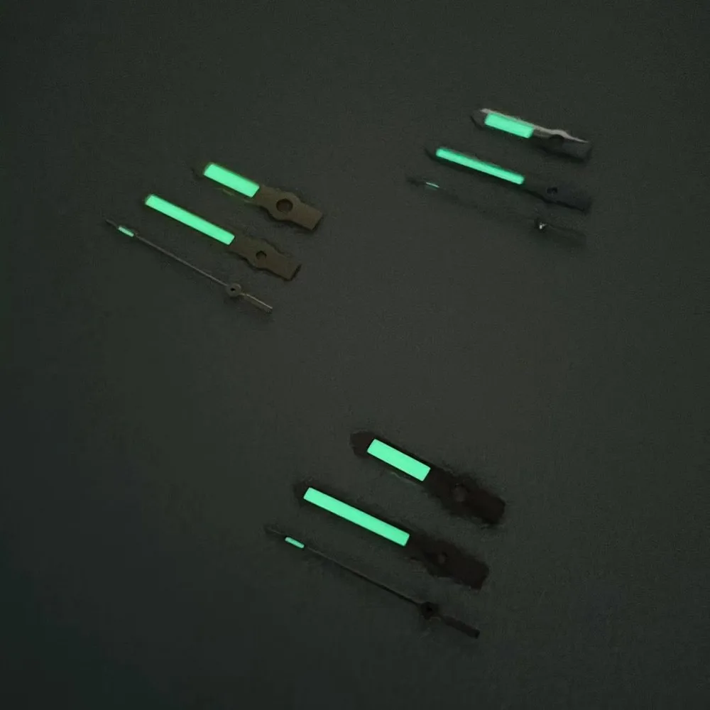 New Yuanzu NH35 Needle Mechanical Watch Modified Pointer NH36 Modified Diving Watch C3 Green Luminous Watch Assembly