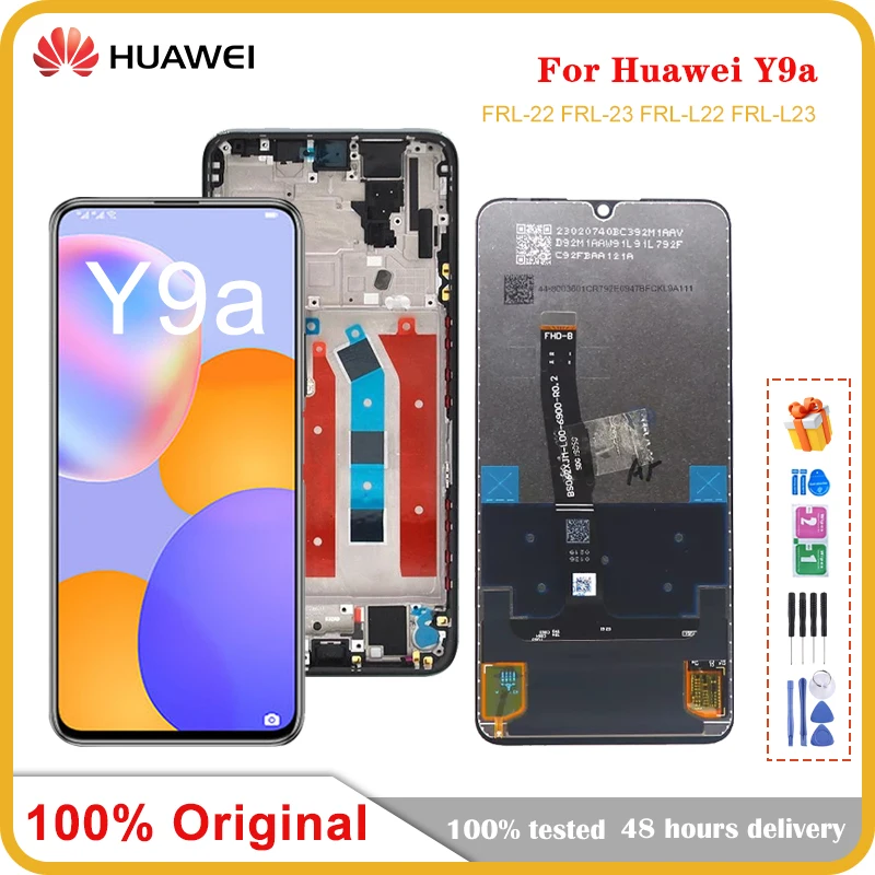 Купи 6, 63 ''Оригинальный дисплей для Huawei Honor X10, сенсорный экран, дигитайзер в сборе, Honor x10, 5G LCD с рамкой для Huawei Y9a LCD за 1,769 рублей в магазине AliExpress