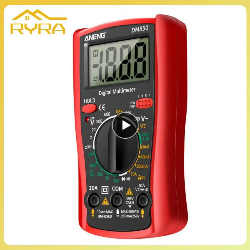 

Voltmeter 6000 Counts Multifunctional Digital Multimeter Professional Current Tester Fire Wire Tester Resistance Ohm Cap Hz 600a