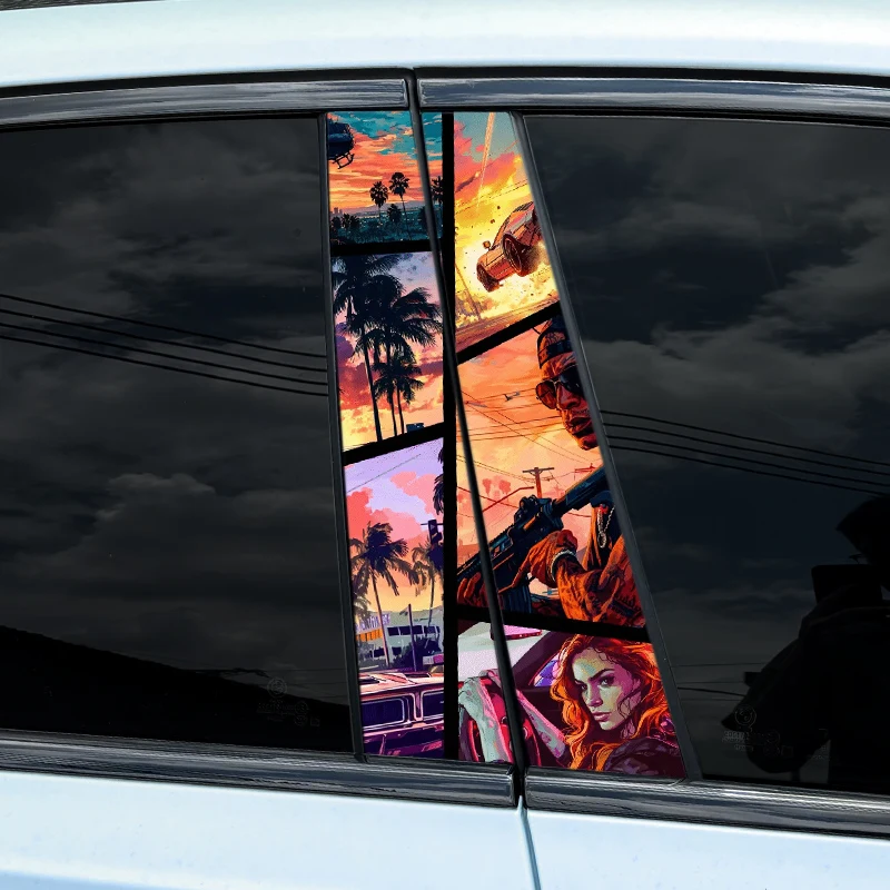 1 шт./2 шт. наклейки на автомобиль вице-город