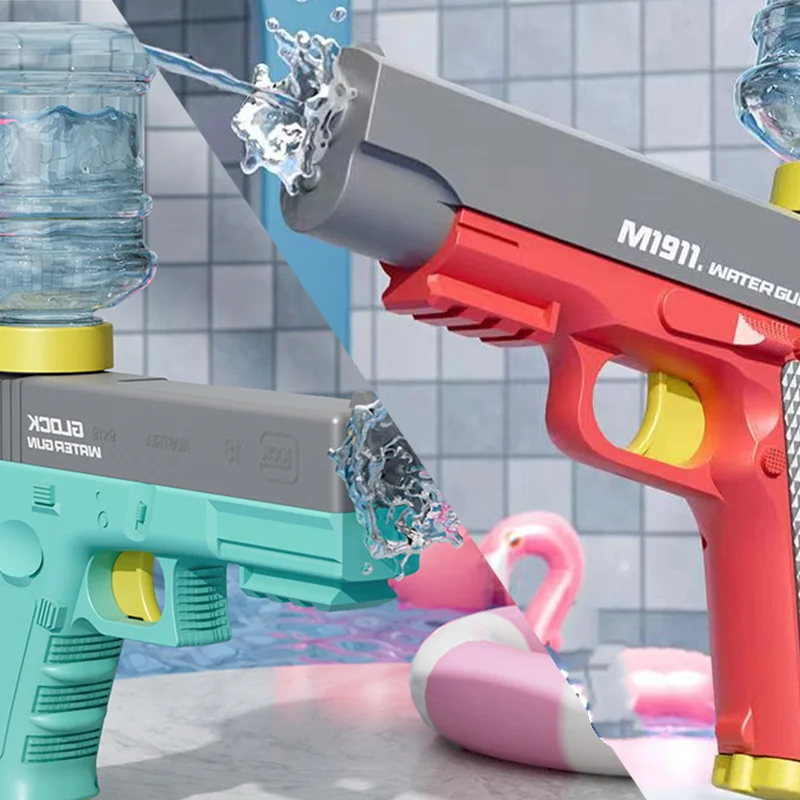

2023 Glock Электрический водяной пистолет, детский пистолет-бластер с распылителем воды, летние игрушки, игрушечный пистолет для плавания и брызг